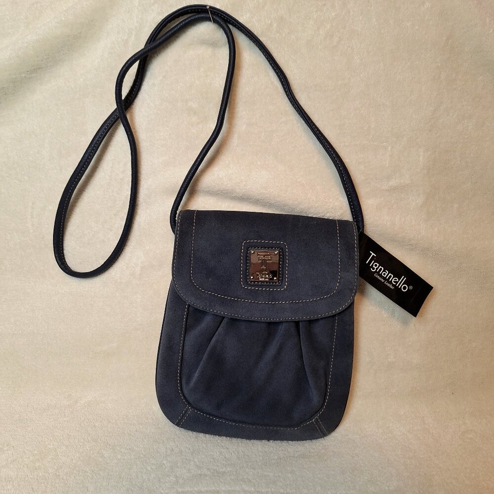 Suede Small Tignanello Crossbody Handbag